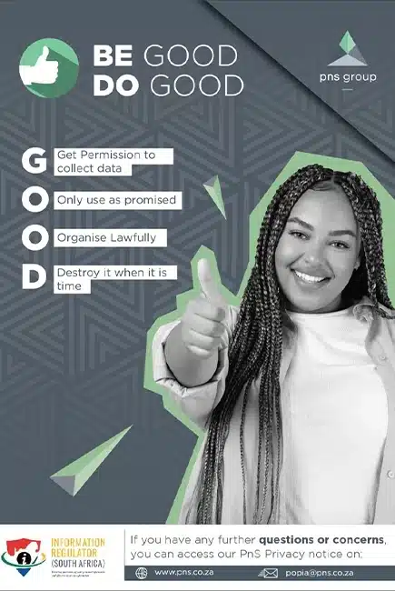 A PnS banner to promote "Be Good. Do Good".