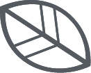 A grey icon of leaf.